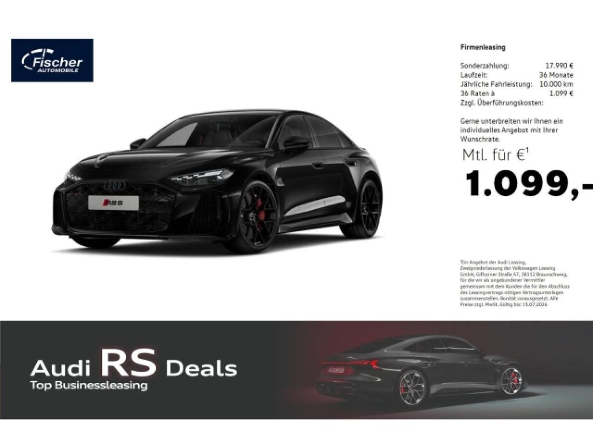 Audi RS5 Limousine e-hybrid quattro Sport Paket 0,5% DW Versteuerung Leasing