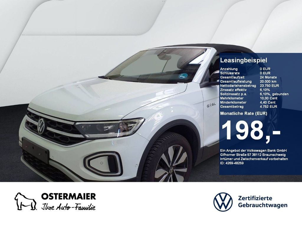 Volkswagen T-Roc Cabriolet GOAL 1.0TSI 116PS ACC.KAMERA.NAV Leasing
