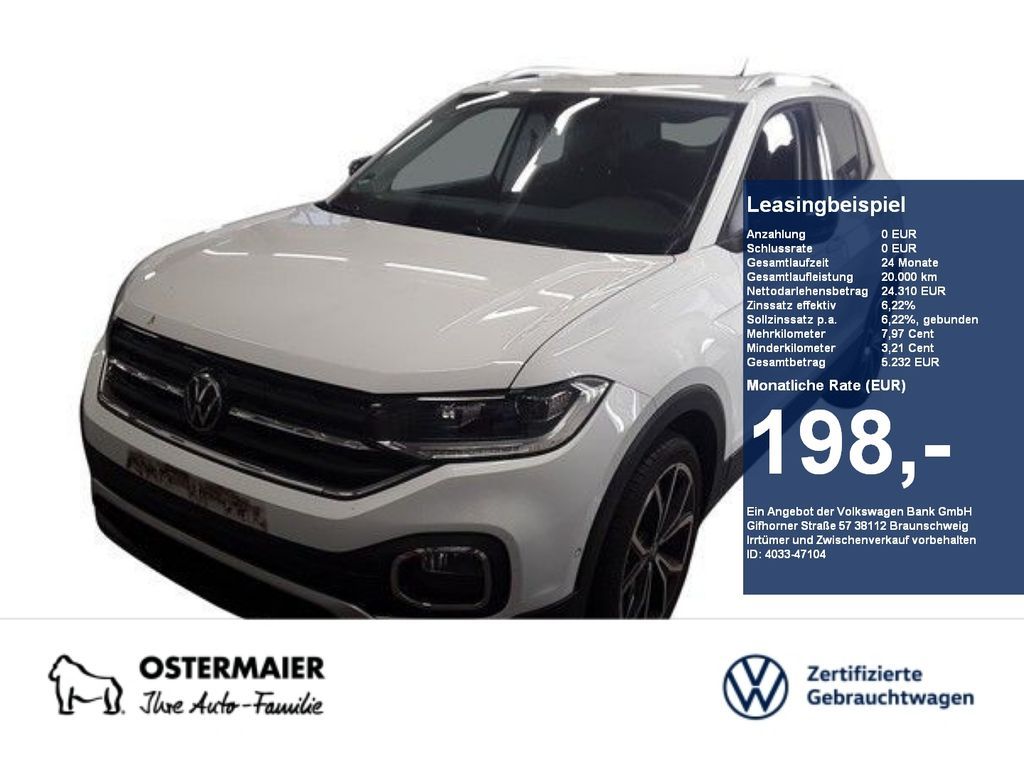 Volkswagen T-Cross STYLE BLACK 1.0TSI 110PS DSG ACC.5J-G.AH Leasing