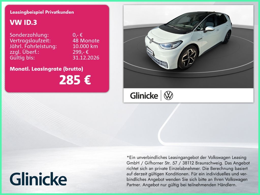 Volkswagen ID.3 Pro Performance Max Pano Matrix LM 19