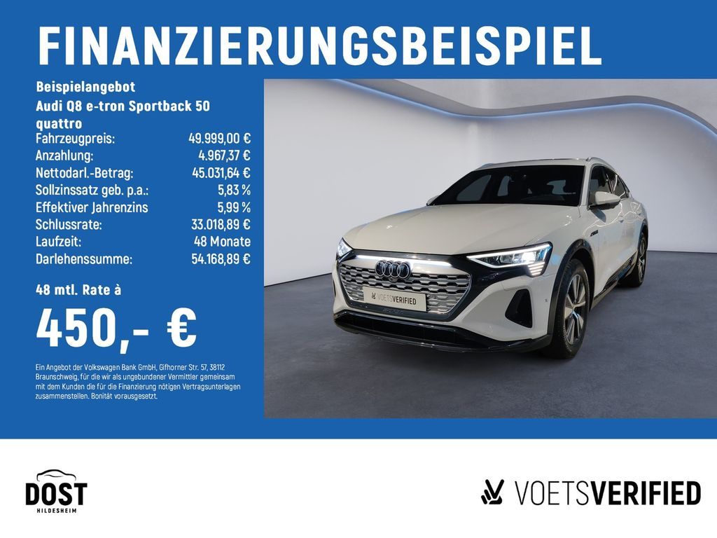 Audi Q8 e-tron Sportback 50 quattro advanced HuD+PANO Leasing
