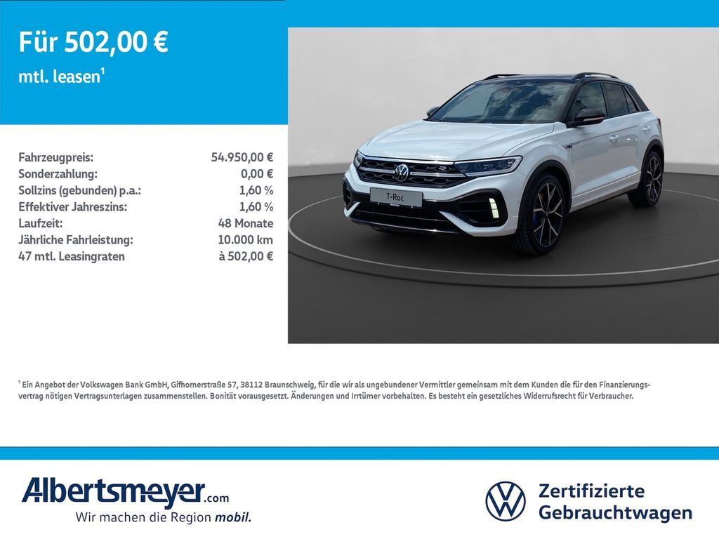 Volkswagen T-Roc R 2.0 TSI 4Motion +DSG+AKRA+MATRIX+KLIMA++ Leasing