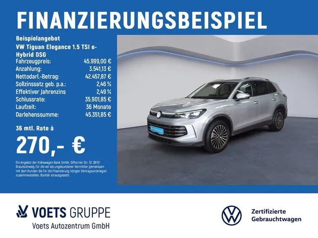 Volkswagen Tiguan Elegance 1.5 TSI e-Hybrid DSG AHK+HuD+MAT