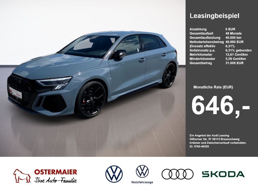 Audi RS 3 Sportback 2.5TFSI 400PS QUATTRO KAMERA.LED. Leasing