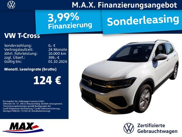 Volkswagen T-Cross 1.0 TSI LIFE LED+KAMERA+ACC+DCP+PDC+NAVI Leasing