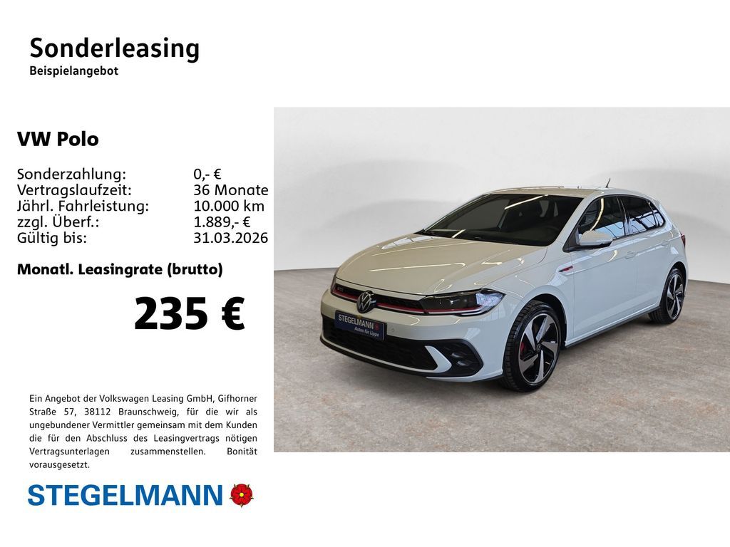 Volkswagen Polo 2,0 l TSI OPF 7-Gang DSG GTI Leasing