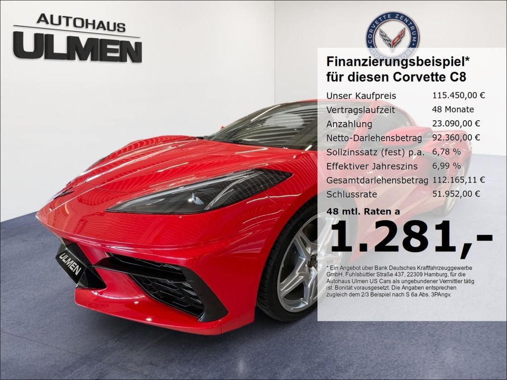 Corvette C8 Stingray Cabriolet 3LT Lift MR-Fahrwerk Leasing