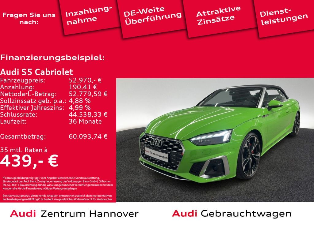 Audi S5 Cabriolet 3.0 TFSI quattro Matrix B&O Head-Up Leasing