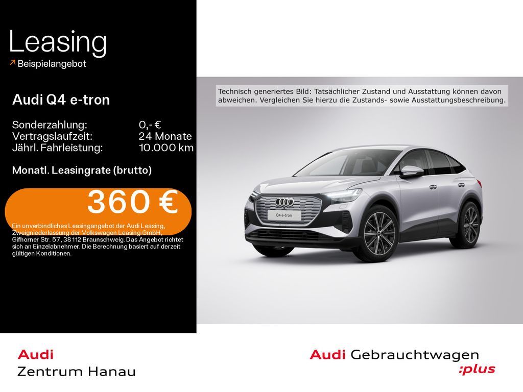 Audi Q4 e-tron Sportback 40*MATRIX*NAVI-PLUS*20ZOLL*H Leasing