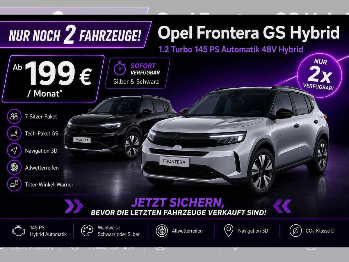 Opel Frontera GS 145PS Automatik 7Sitzer|Tech-Paket|Allwetter Sofort Leasing