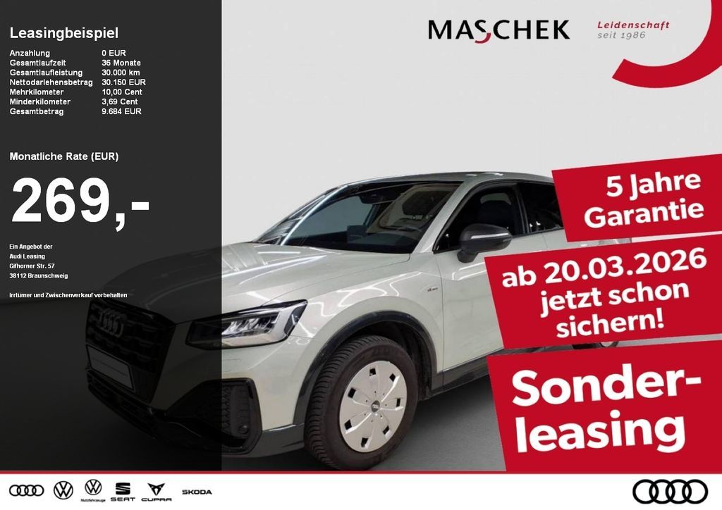 Audi Q2 S line 30 TFSI 2x S line AHK Black Navi R-Cam Leasing