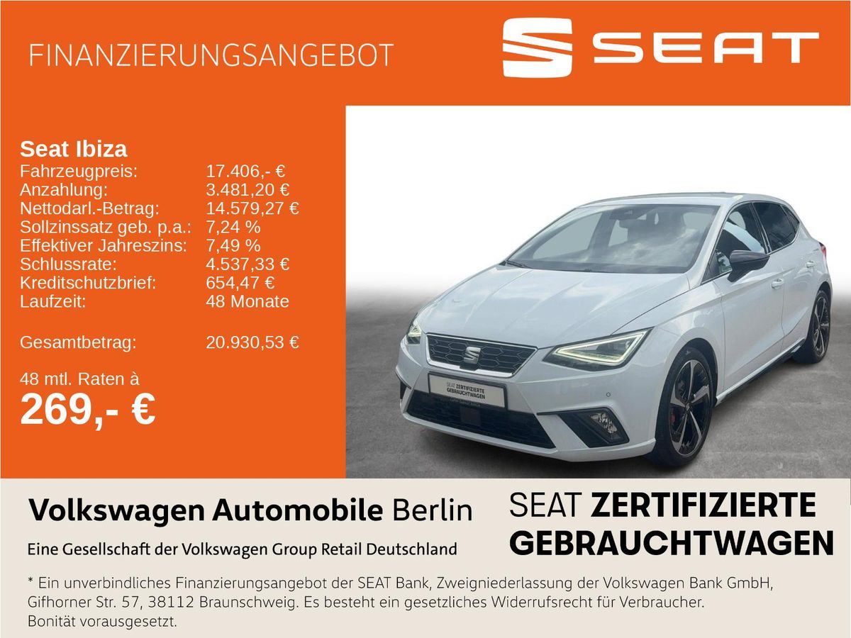 Seat Ibiza 1.0 TSI DSG Carbon Edition LED SHZ PDC GRA Leasing
