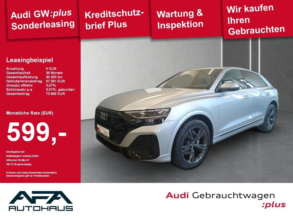 Audi Q8 45 TDI qu. tiptr. Luft*AHK*360°*Opt.Schwarz Leasing