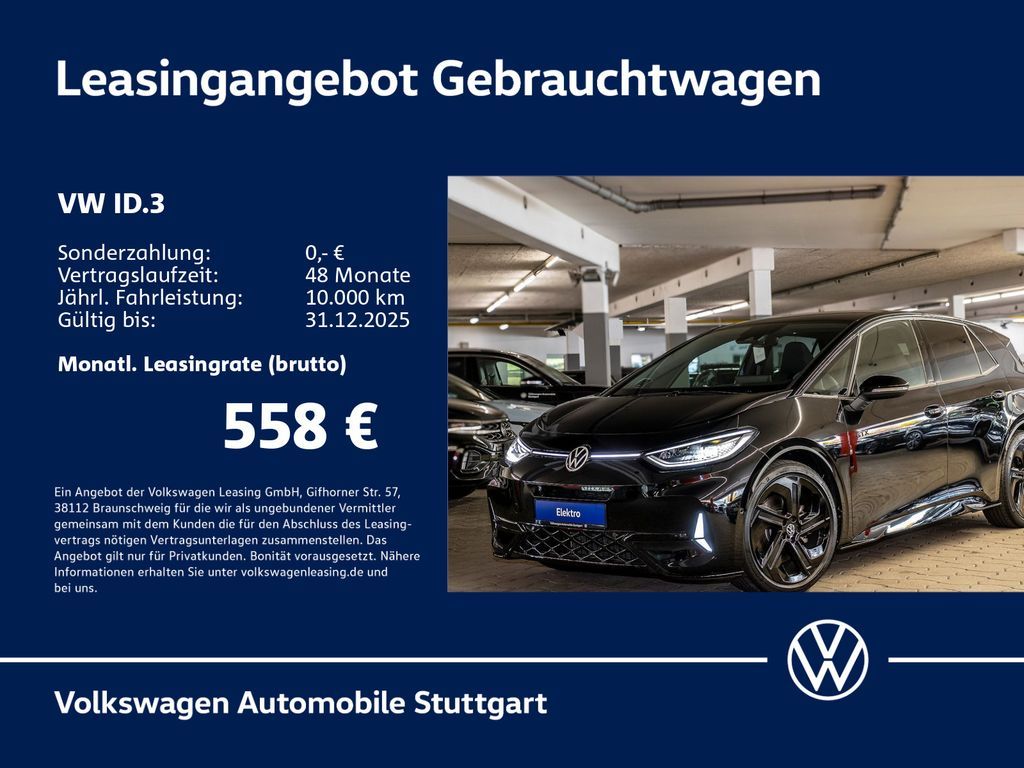 Volkswagen ID.3 GTX Navi AHK Standheizung Kamera Leasing