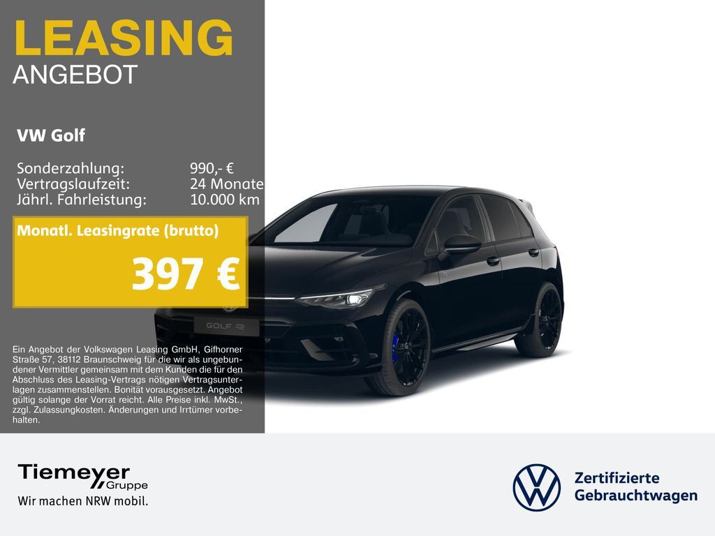 Volkswagen Golf R BLACK TITANABGAS LM19 MATRIX H/K Leasing