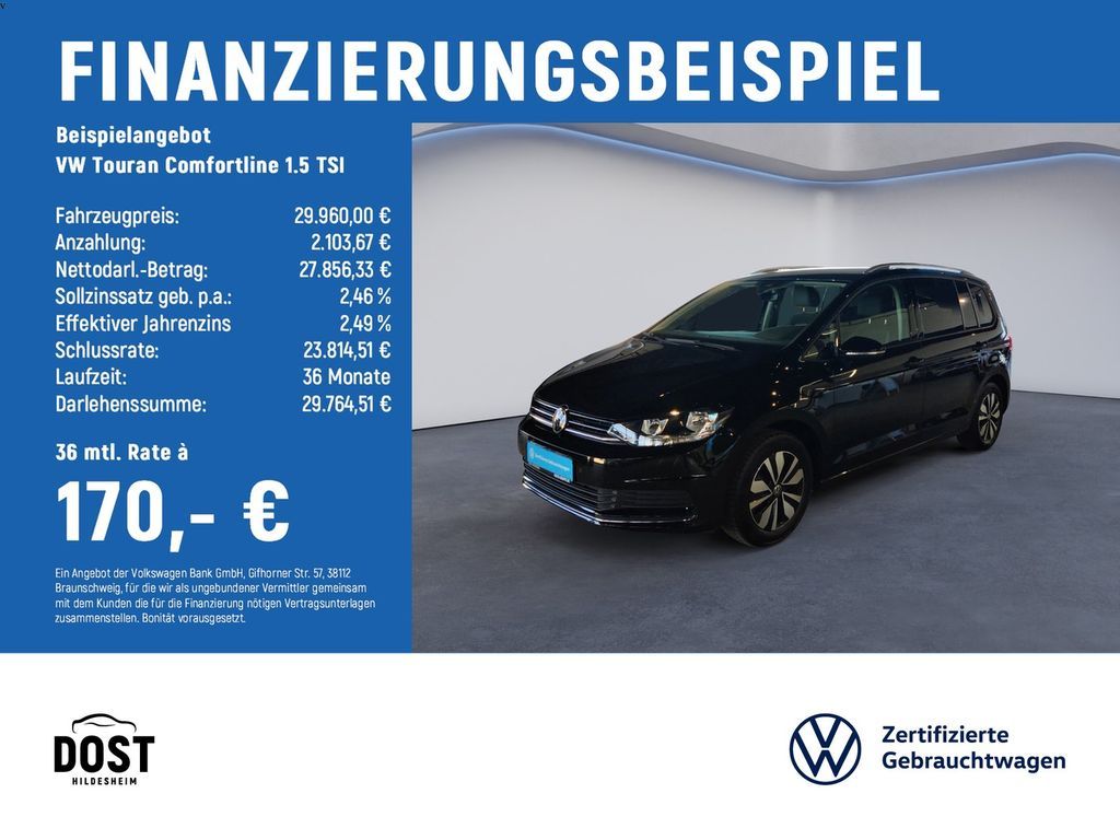 Volkswagen Touran Comfortline 1.5 TSI ACC+KAMERA+NAVI+PDC Leasing
