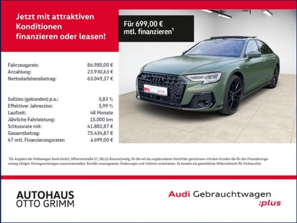 Audi A8 50 TDI quattro Tiptronic Matrix LED B&O Leasing