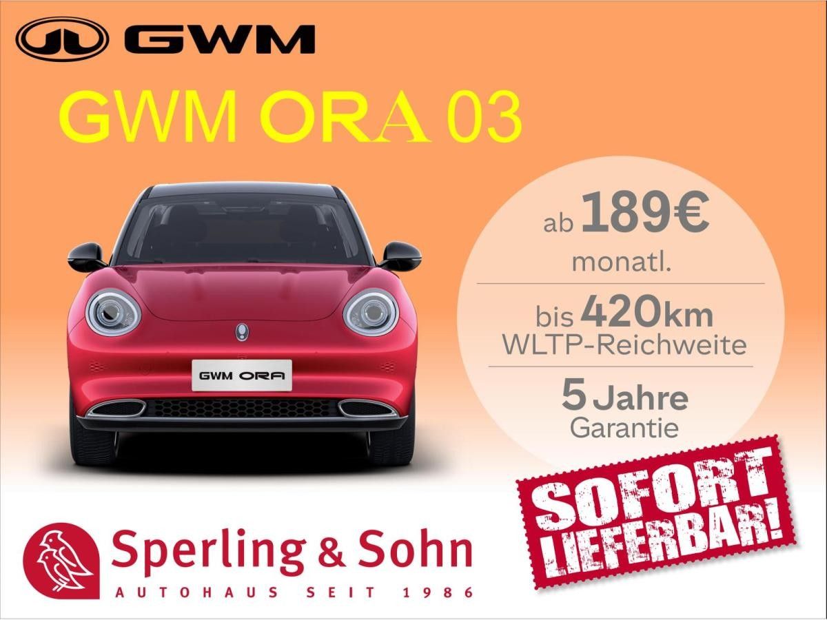 GWM ORA 03 400 PRO+ mit Ganzjahresreifen✔️⚡  Sitzheizung - Schiebedach- CarPlay/Android Auto✔️⚡ Leasing