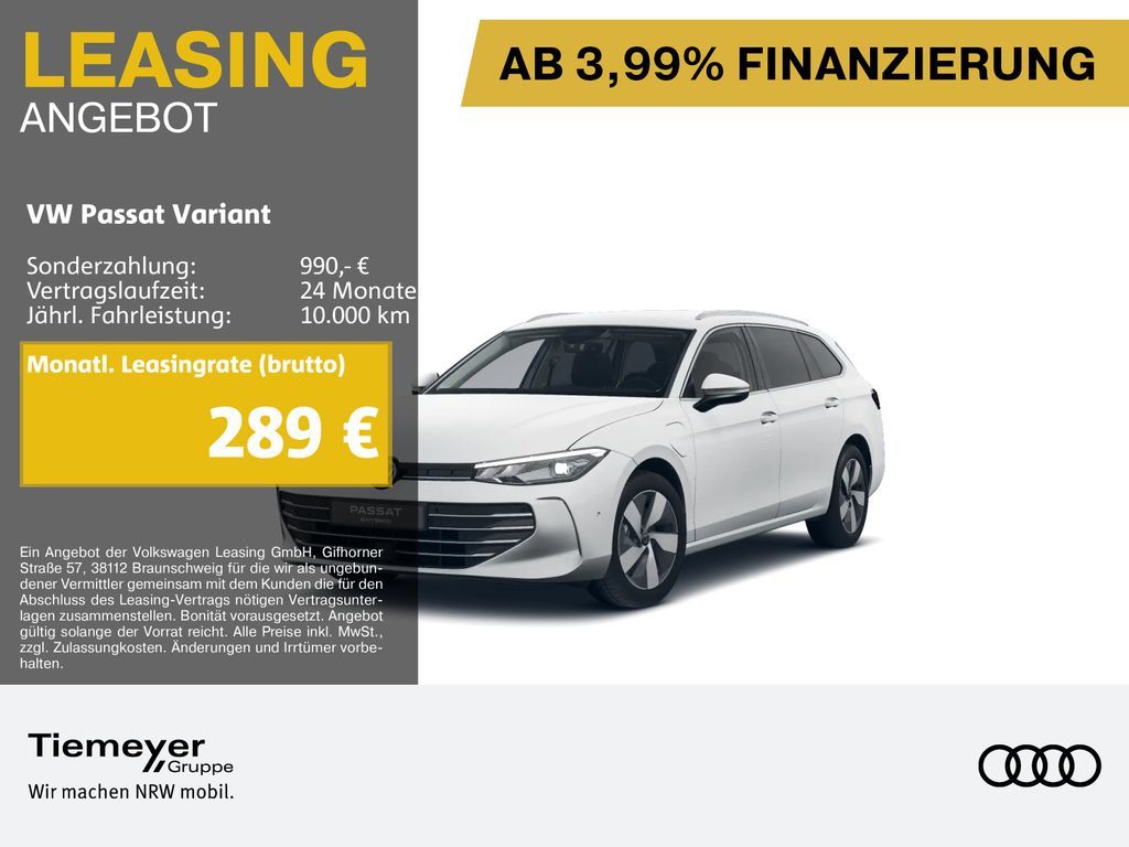 Volkswagen Passat Variant 1.5 TSI eHybrid BUSINESS LM17 NAV Leasing