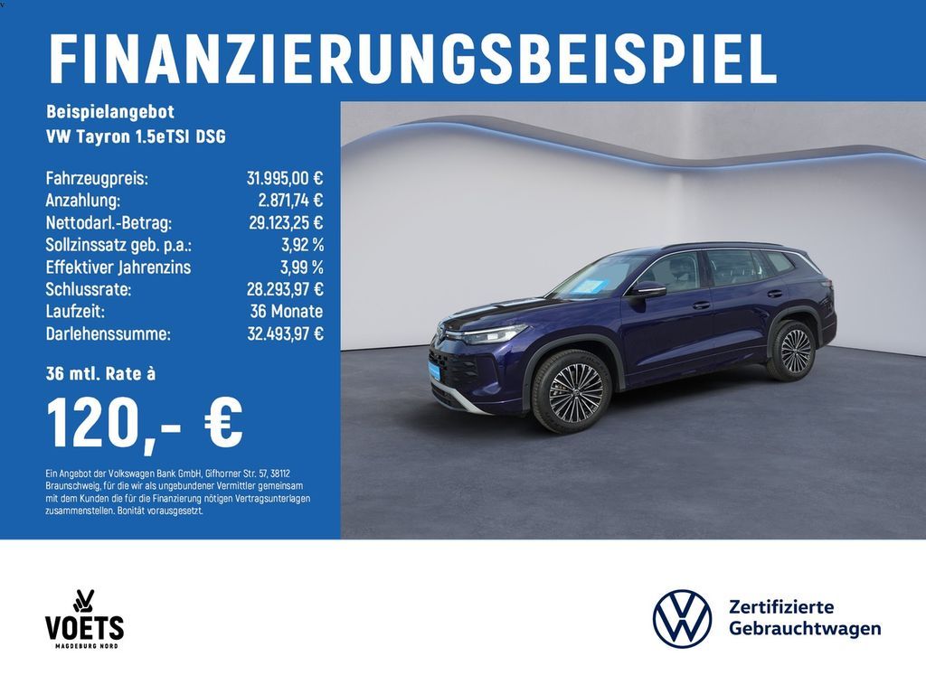 Volkswagen Tayron 1.5eTSI DSG Life IQ.LIGHT+NAVI+AHK+ACC+7- Leasing