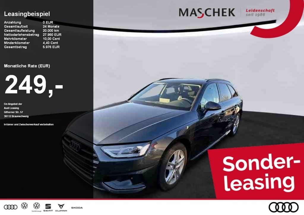 Audi A4 Avant Sonderleasing 40 TDI S tronic Black LM1 Leasing