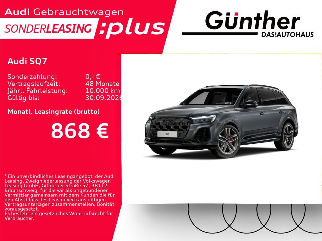 Audi SQ7 +WINTERRÄDER+7 SITZER+AHK+360 KAMERA+PANORAM Leasing