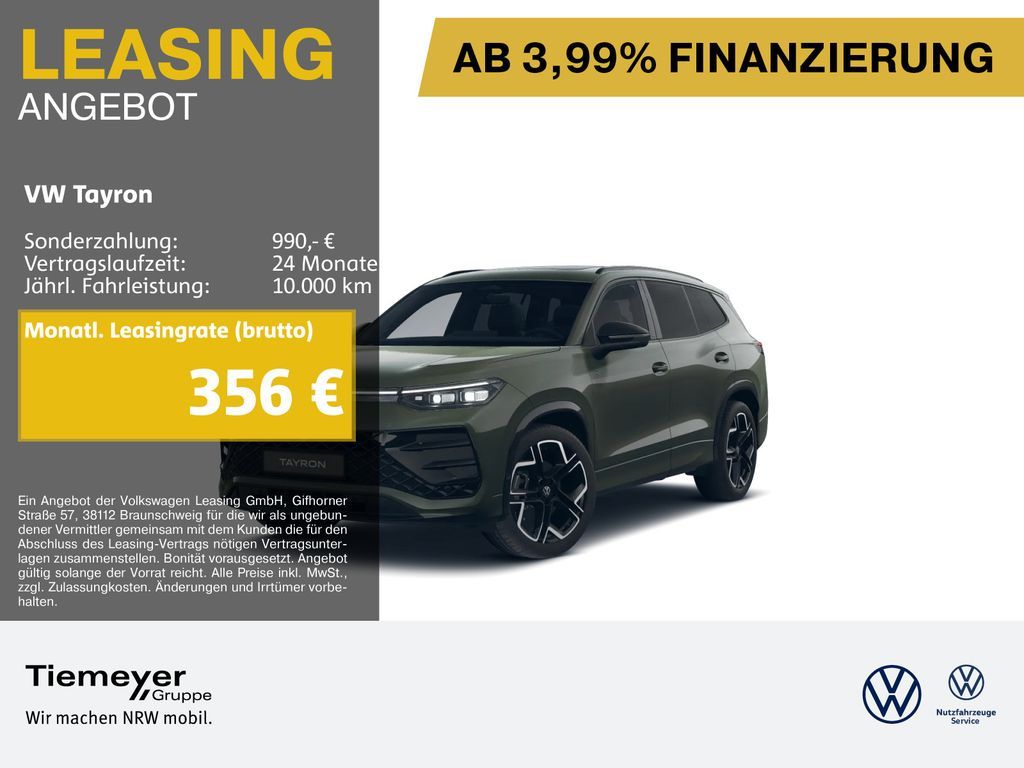 Volkswagen Tayron 2.0 TDI DSG R-LINE BLACK 7-SITZE LM20 LED Leasing
