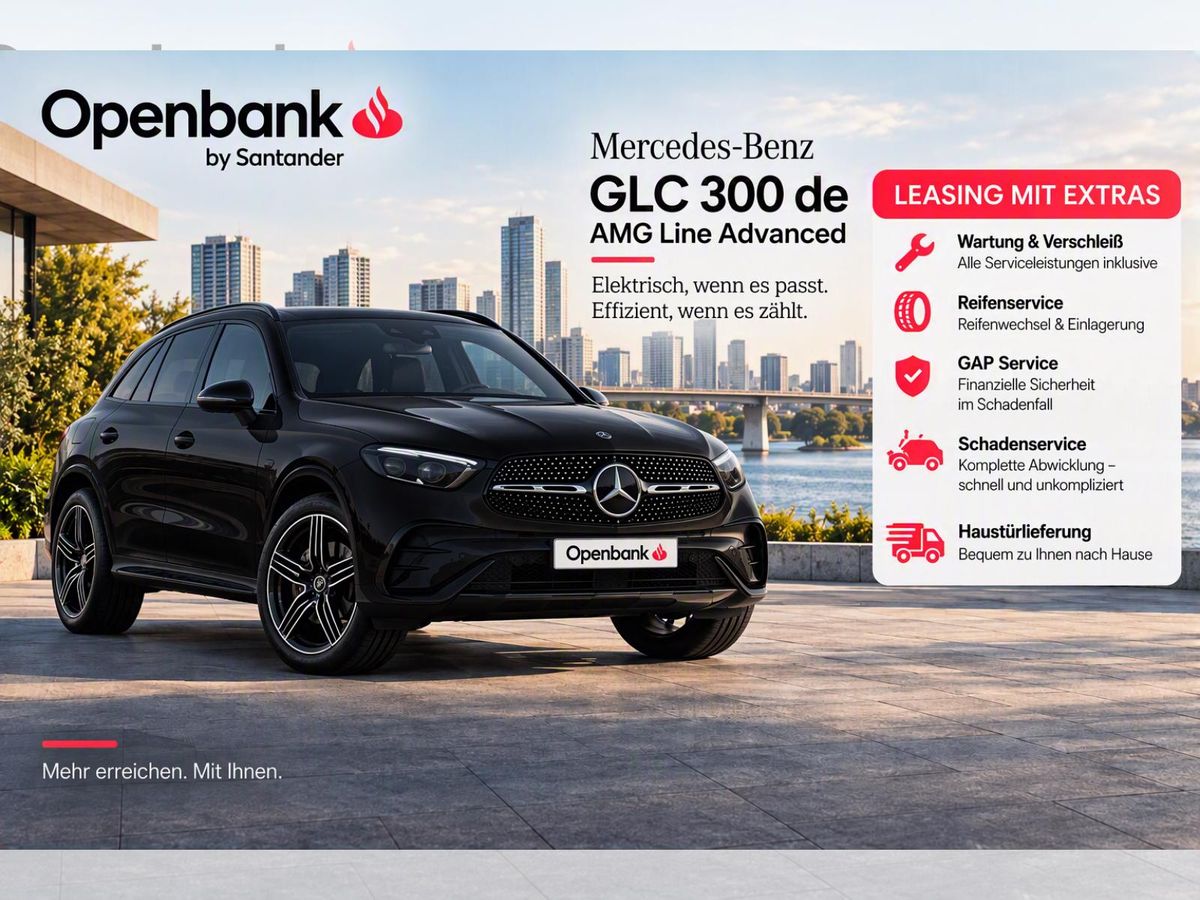 Mercedes-Benz GLC 300 de AMG Line Advanced inkl. Wartung/Verschleiß + GAP Service + Reifenservice + Schadenmanagement Leasing
