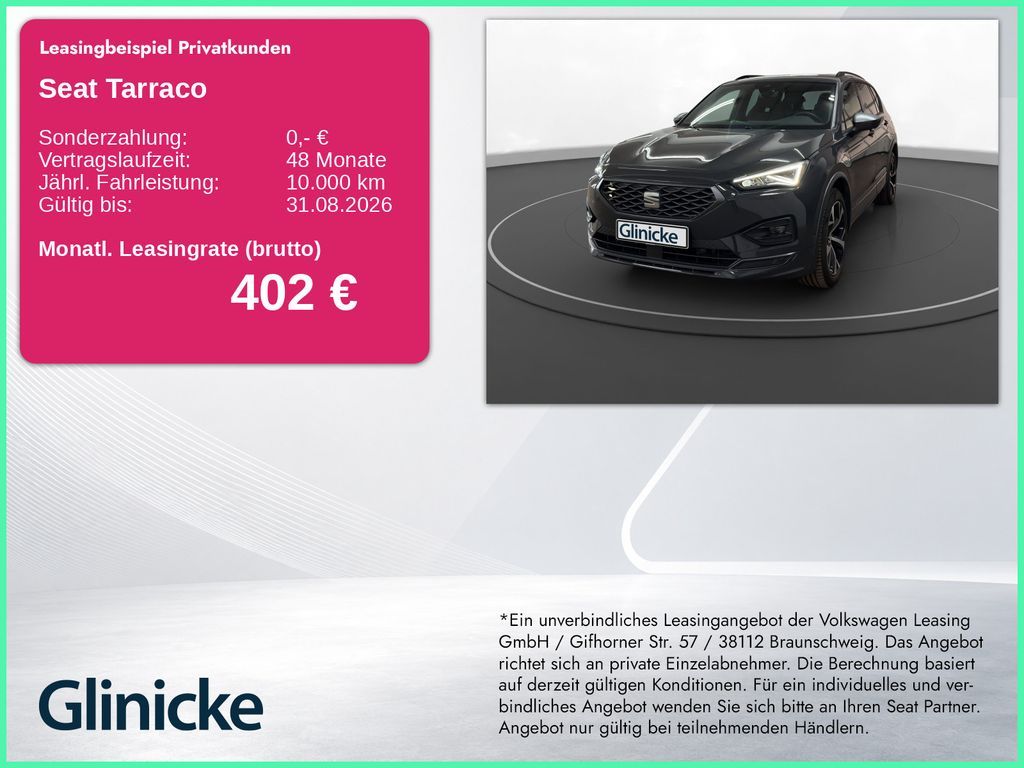Seat Tarraco 1.4 eHybrid FR AHK Pano LED LM 19