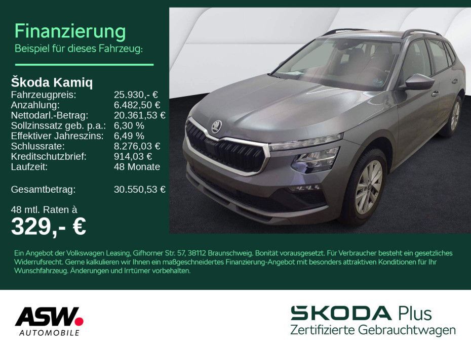 Skoda Kamiq Selection 1.5 TSI DSG LED Navi RFK ACC SHZ Leasing
