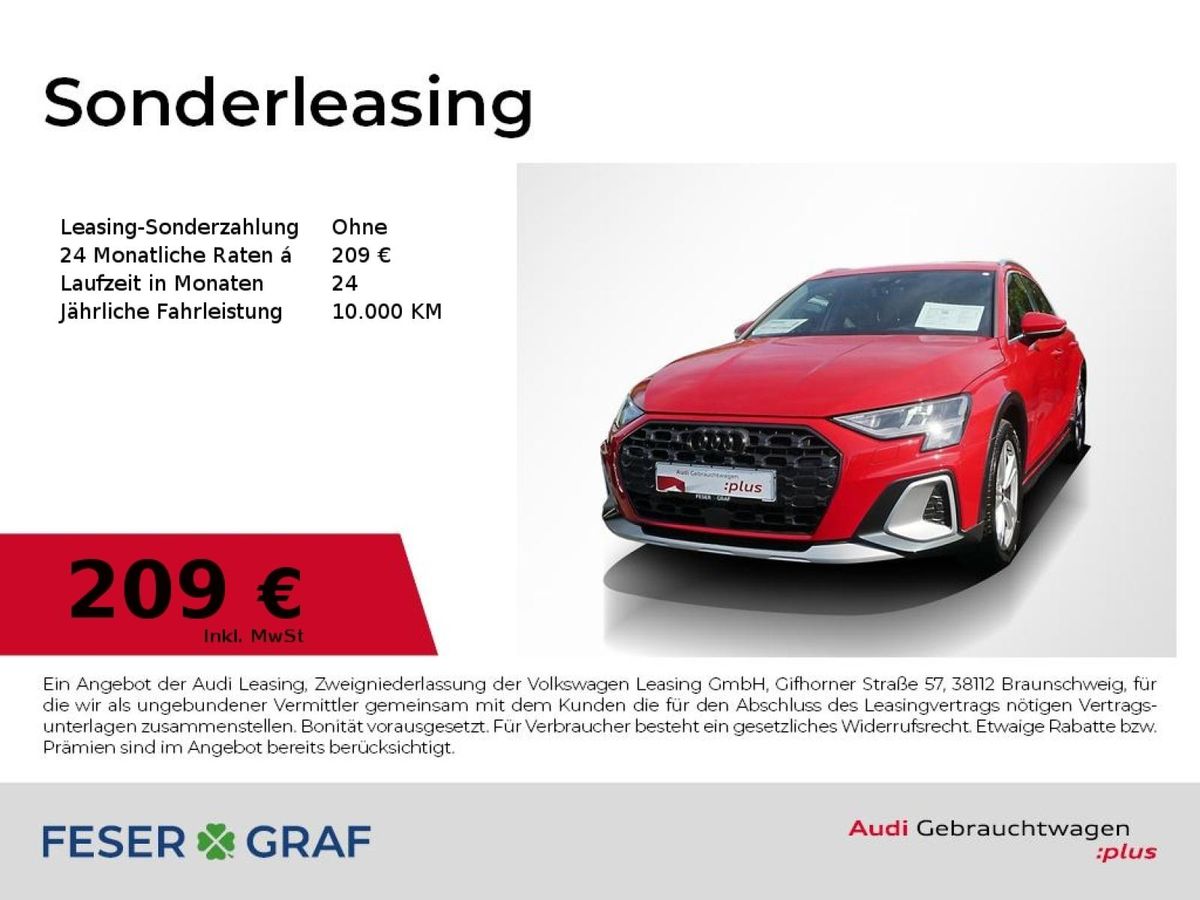 Audi A3 allstreet 35 TFSI AHK CarPlay LED PDC Sitzh. Leasing