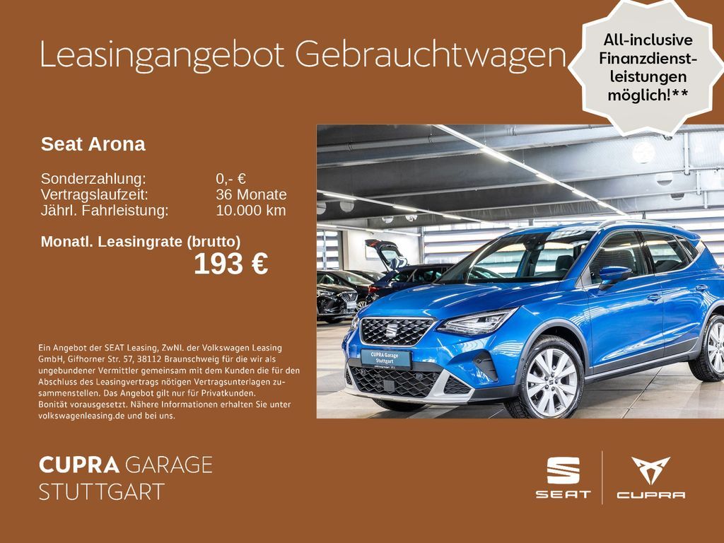 Seat Arona 1.0 TSI Xperience DSG 81 kW Leasing