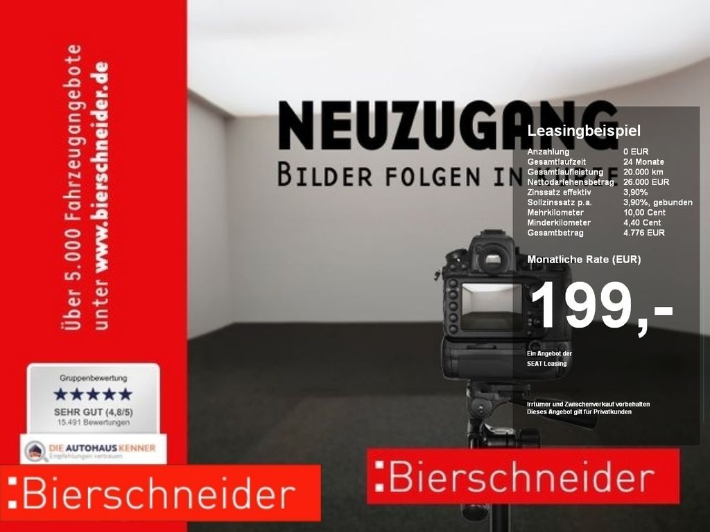 Seat Arona 1.5 TSI DSG FR ab 199.- 990.- Anzahlung AH Leasing