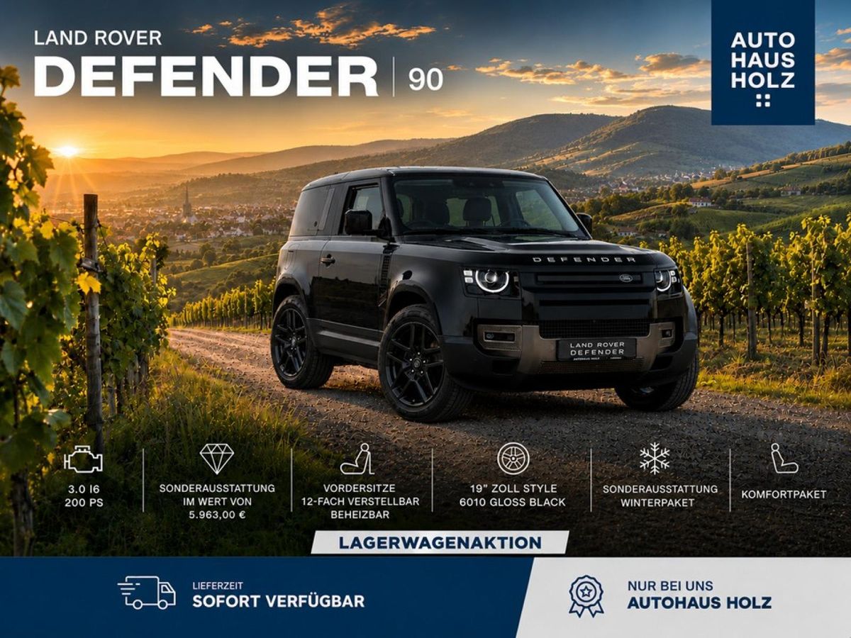 Land Rover Defender 3-Türer! D200S - KOMFORT - SHZ - WINTERPAKET - 360KAMERA - NAV Leasing