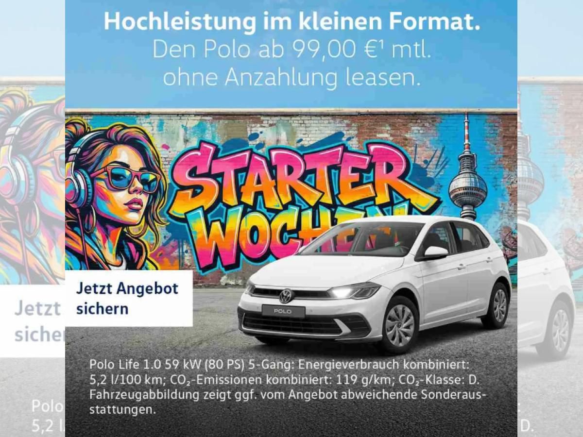 Volkswagen Polo 1,0 l Life 5-Gang *BIS 28.02.*🏷️ Leasing