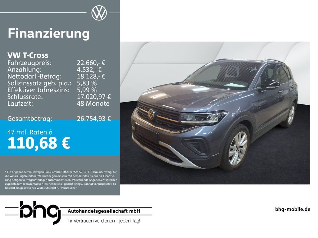 Volkswagen T-Cross 1.0 TSI OPF DSG GOAL Plus AHK LED Travel Leasing