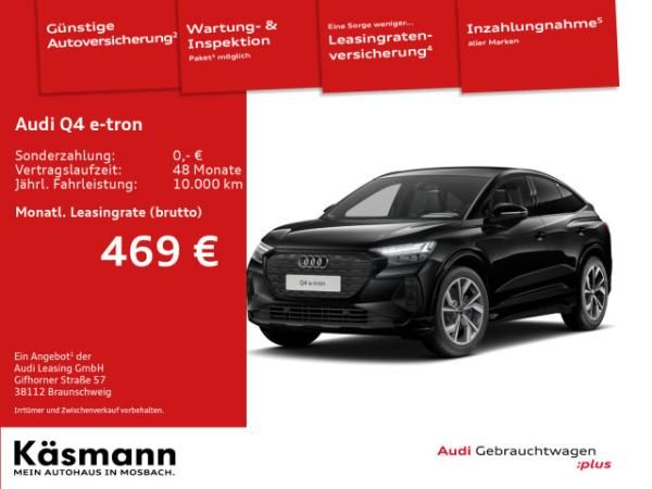 Audi e-tron Q4 Sportback 45 qu WINTERRÄDER S line AHK HUD 360°  MATRIX SONOS Leasing