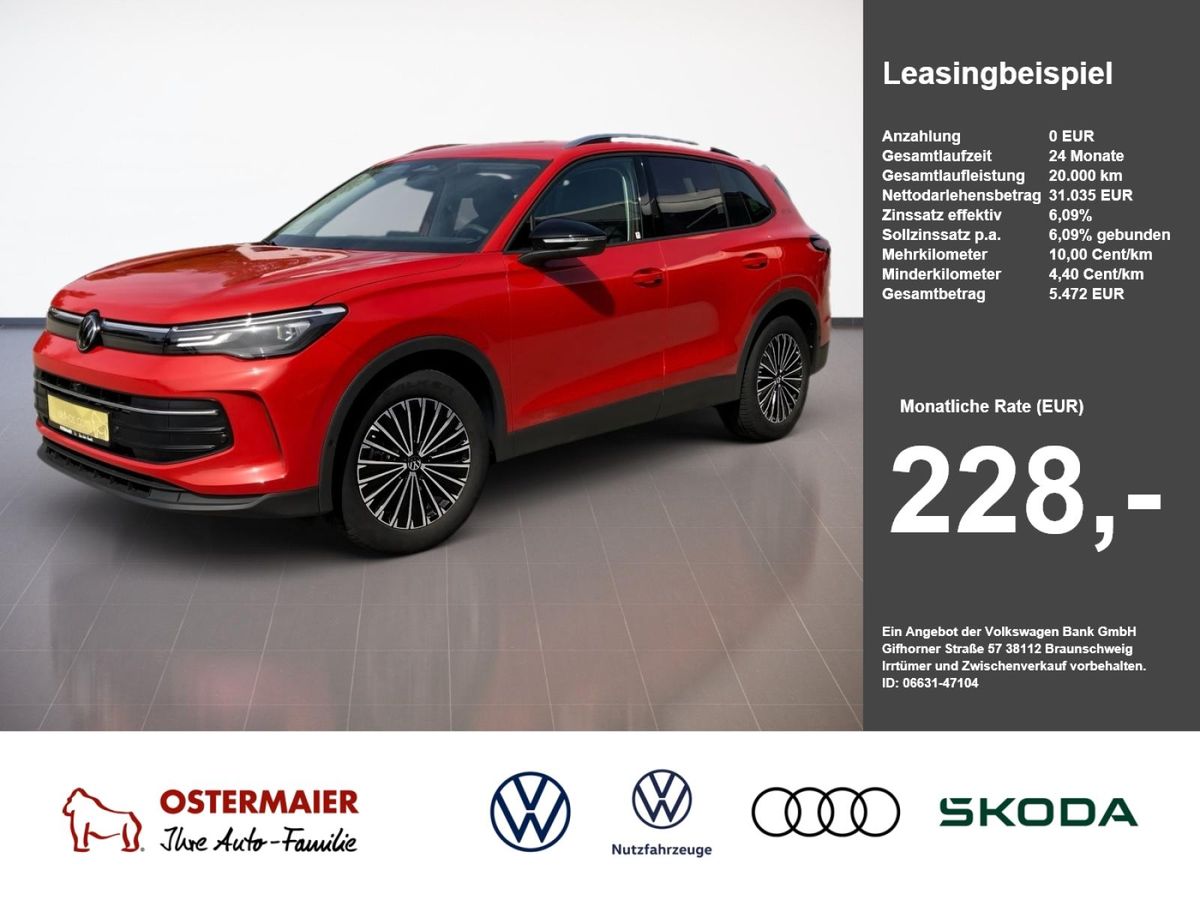 Volkswagen Tiguan GOAL 1.5eTSI DSG ACC.5J-G.AHK.AREA-VIEW.NAVI+VC.HUD.LED.APP-C.SHZ Leasing