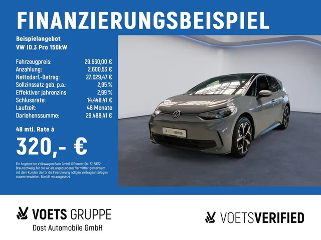 Volkswagen ID.3 Pro 150kW LED+NAVI+AreaView+RearView+ACC