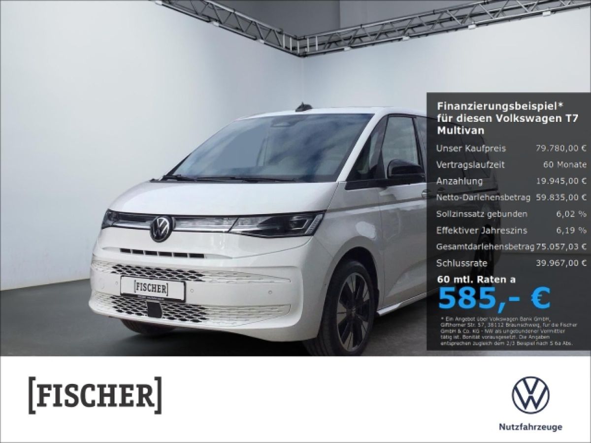 Volkswagen T7 Multivan lang 4MOTION Energie 1,5 l 130 kW eHybrid AHK-klappbar Digitales Cockpit Leasing