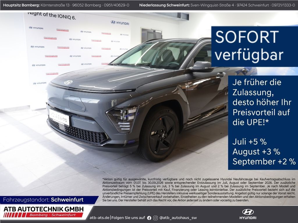 Hyundai KONA Elektro 65kWh 204 PS 2WD Trend Navi LED ACC Leasing