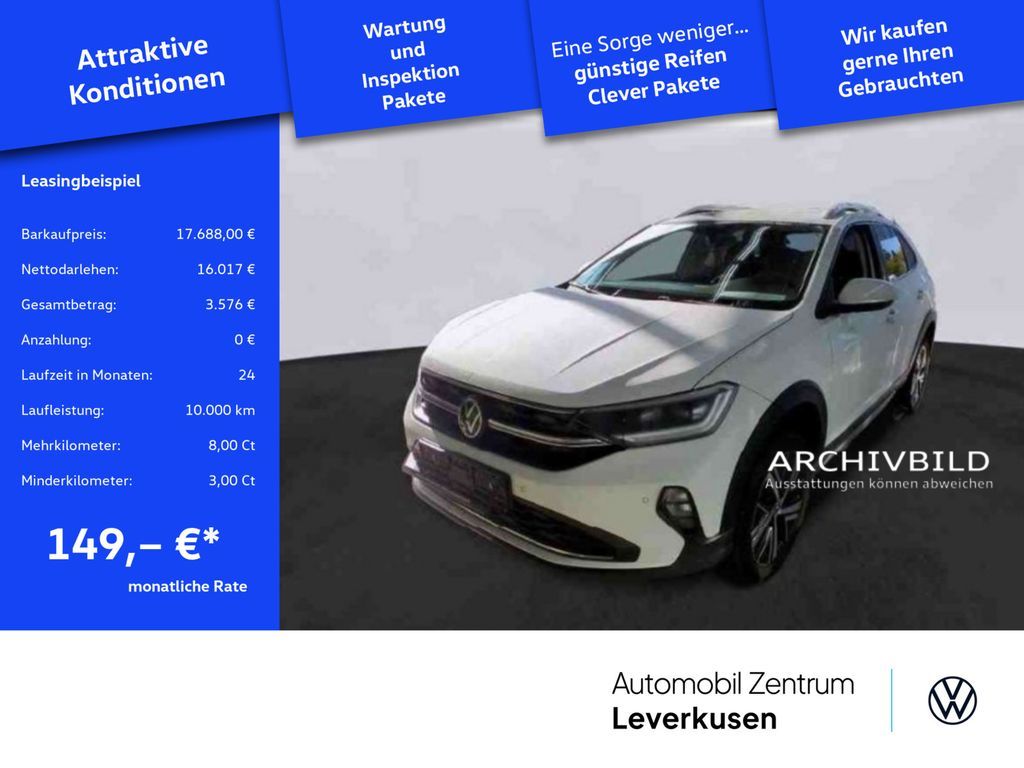 Volkswagen Taigo Style MATRIX VIRT ACC KAM CARPLAY SHZ PDC Leasing