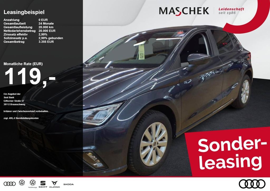 Seat Ibiza Style *nur bis 09.08.* Sonderleasing Navi Leasing