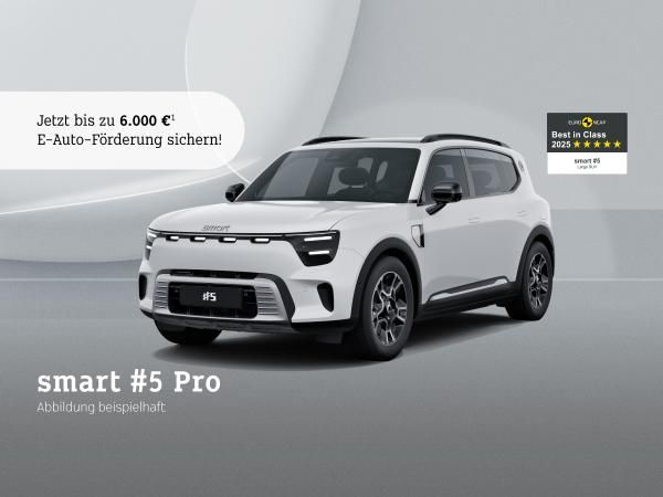 smart #5 Pro⚡inkl. 6.000€ E-Prämie Anzahlung¹❗️(LED/360°/19 Zoll/Pano/V2L/smart-Pilot) Leasing