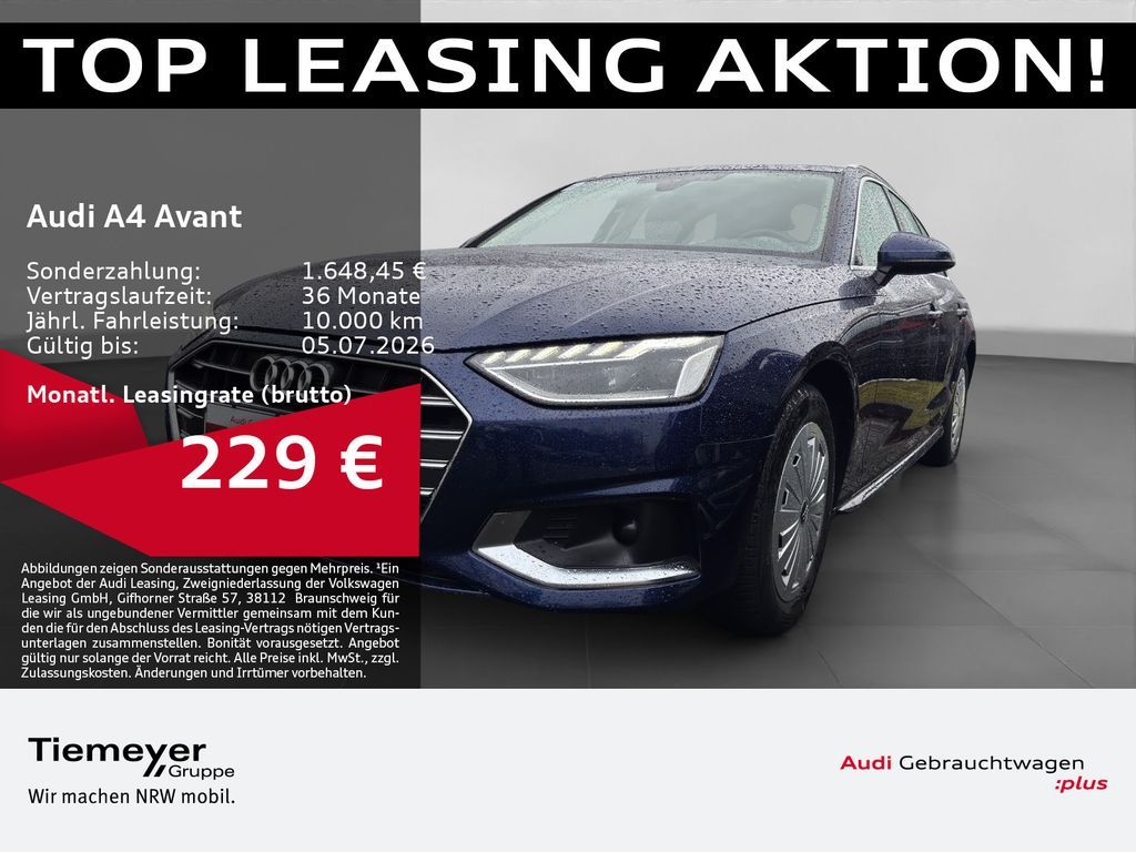 Audi A4 Avant 35 TFSI ADVANCED AHK 360° LEDER SITZHZG Leasing