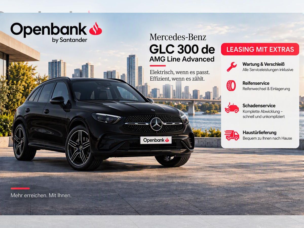 Mercedes-Benz GLC 300 de AMG Line Advanced inkl. Wartung/Verschleiß + Reifenservice + Schadenmanagement Leasing