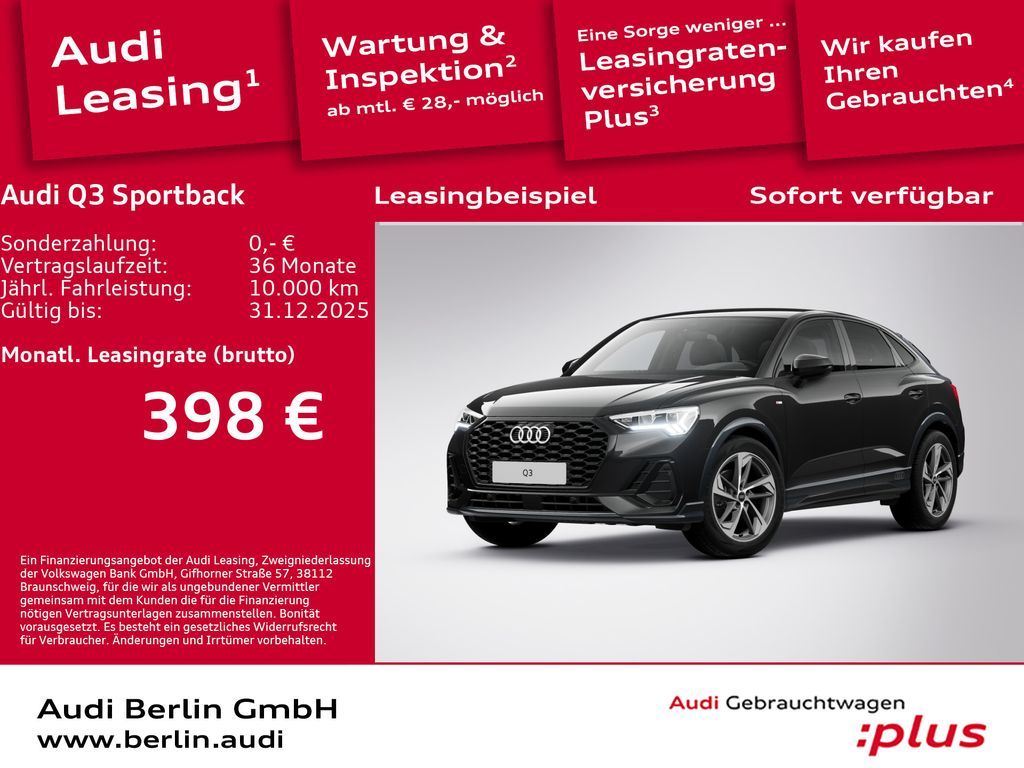 Audi Q3 Sportback S line 35 TFSI S tronic Leasing