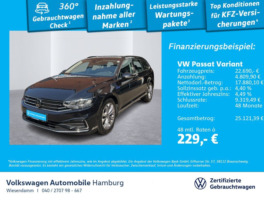 Volkswagen Passat Variant GTE 1.4 TSI DSG ACC/KAMERA/NAVI Leasing