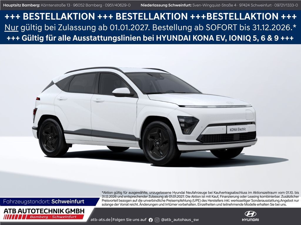 Hyundai KONA Elektro MY27 Select 65kWh 204PS Navi LED AC Leasing