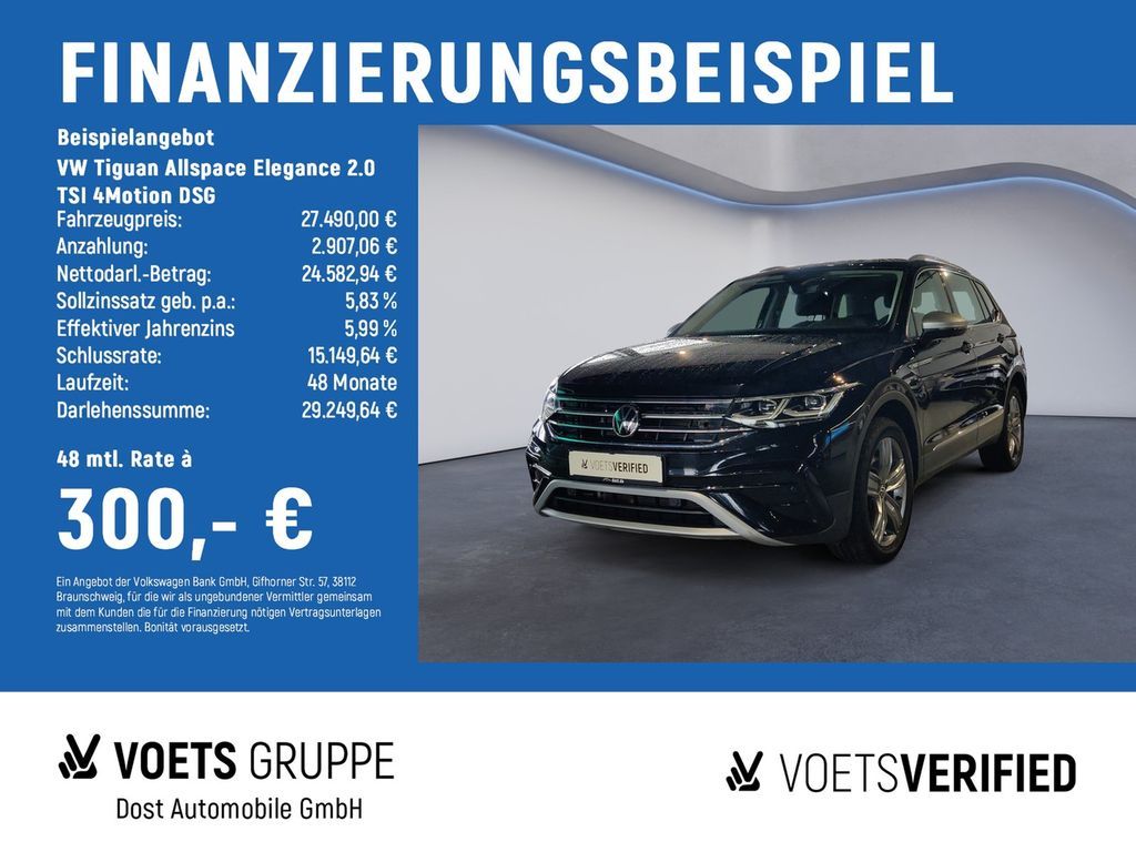 Volkswagen Tiguan Allspace Elegance 2.0 TSI 4Motion DSG NAV Leasing